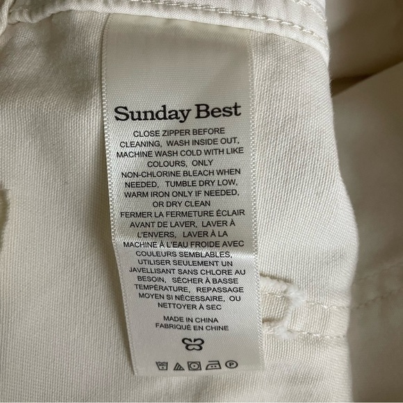 Sunday Best Jaden utility Pant Cream high waisted rise wide leg 30553 - Picture 9 of 11